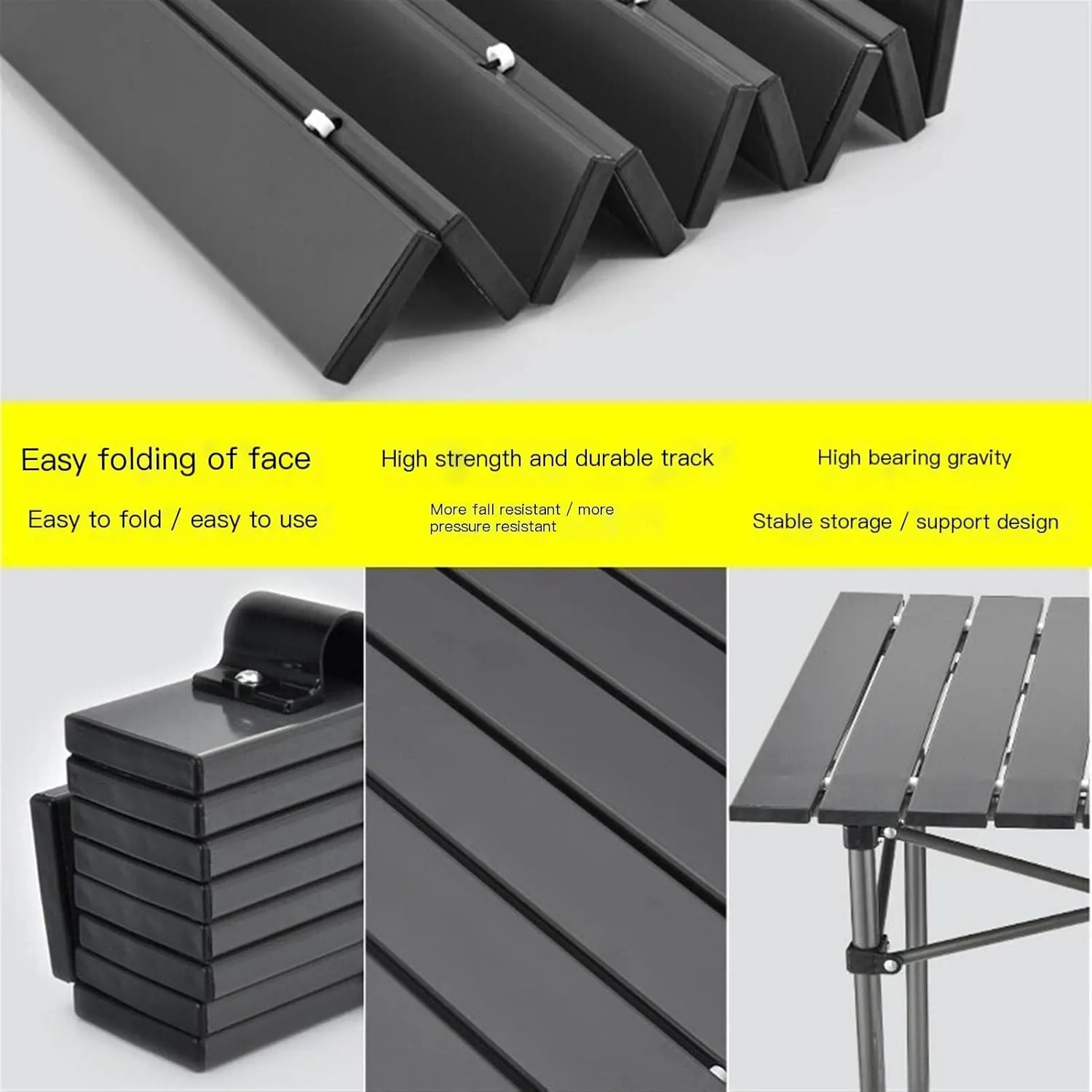 Portable Picnic Table, Folding Roll Up Camping Travel Table, Balcony Table