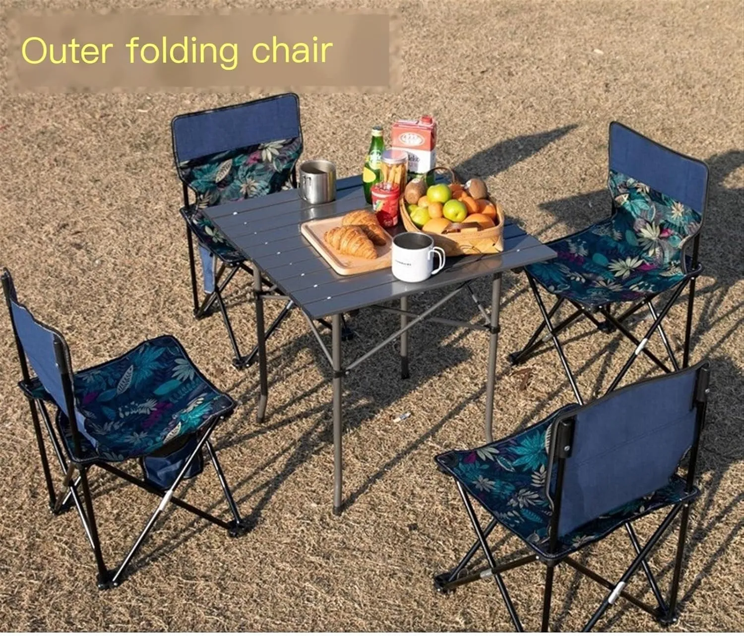 Portable Picnic Table, Folding Roll Up Camping Travel Table, Balcony Table