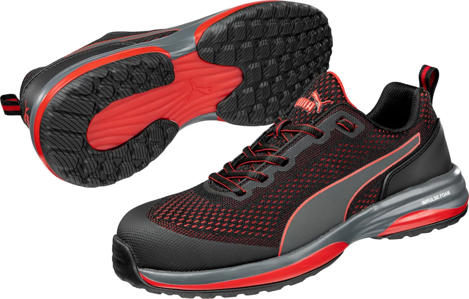 PUMA Men's Speek Blk Sneaker, Black-red, 11.5