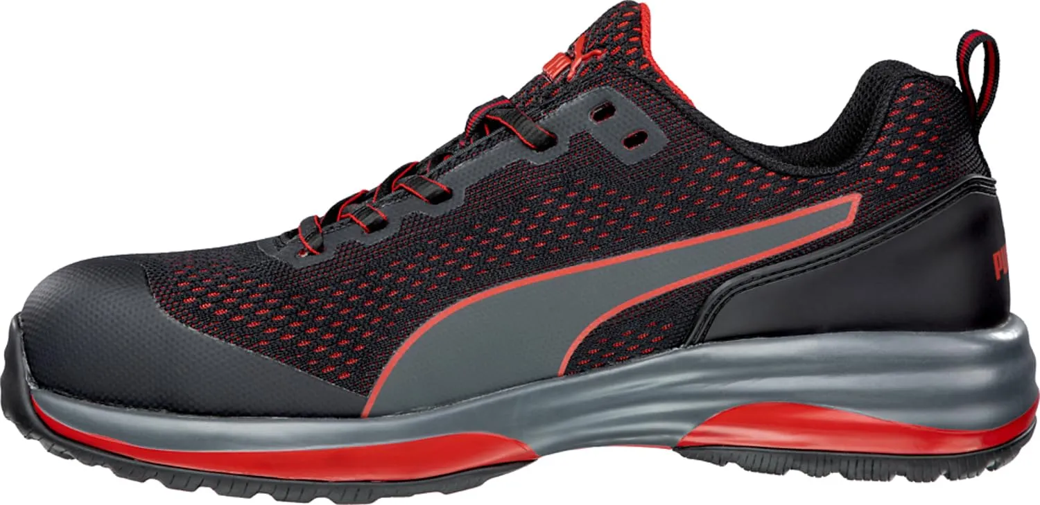 PUMA Men's Speek Blk Sneaker, Black-red, 11.5