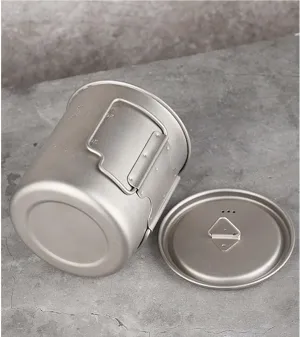 Pure titanium cup outdoor camping portable mug(350ml)