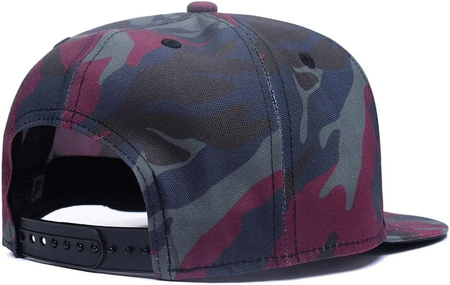 Quanhaigou Adjustable Snapback Hat for Men Women,Unisex Hip Hop Baseball Cap Flat Bill Brim Dad Hats