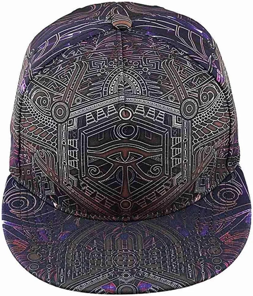 Quanhaigou Adjustable Snapback Hat for Men Women,Unisex Hip Hop Baseball Cap Flat Bill Brim Dad Hats