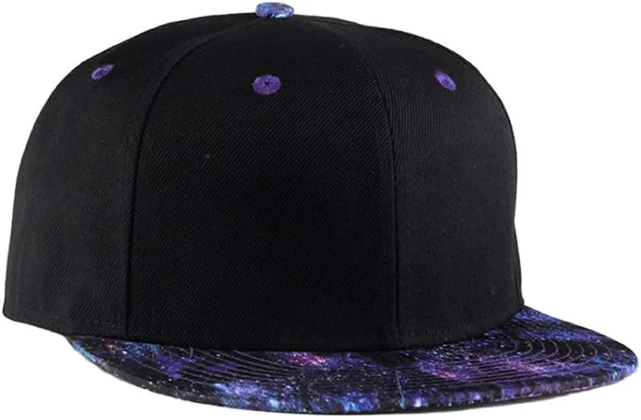 Quanhaigou Snapback Hat for Men Women,Hip Hop Style Colorful Flat Bill Hats Teens Adjustable Baseball Cap