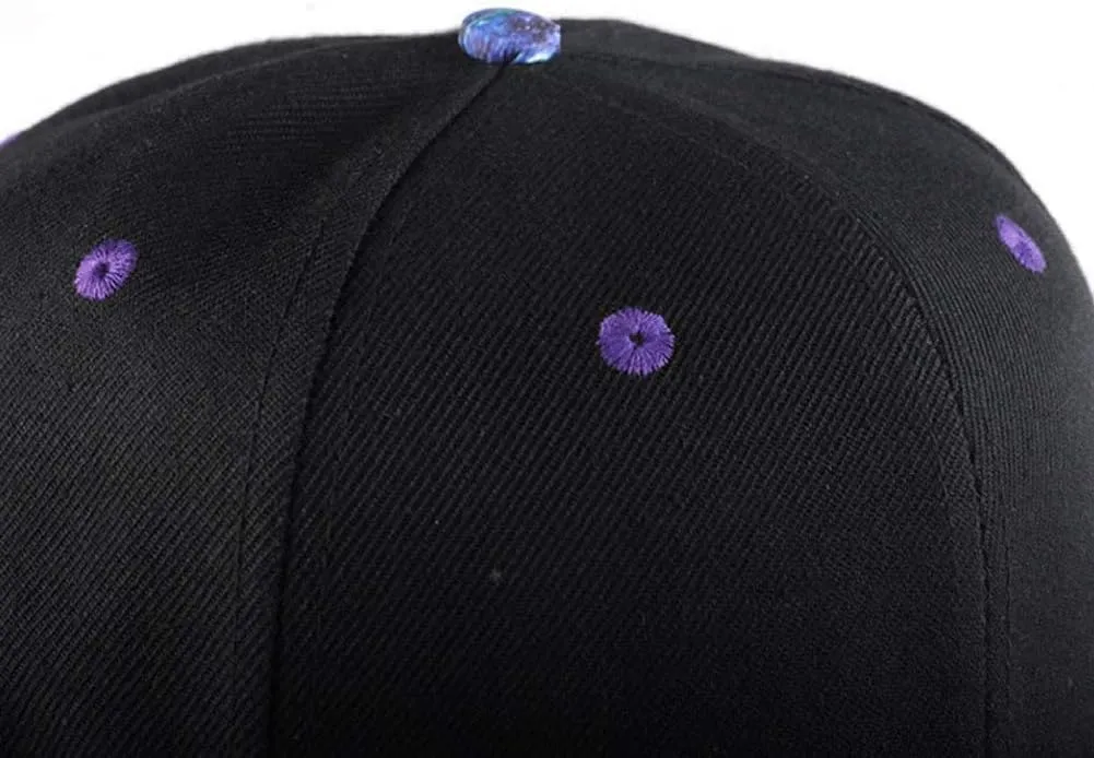 Quanhaigou Snapback Hat for Men Women,Hip Hop Style Colorful Flat Bill Hats Teens Adjustable Baseball Cap