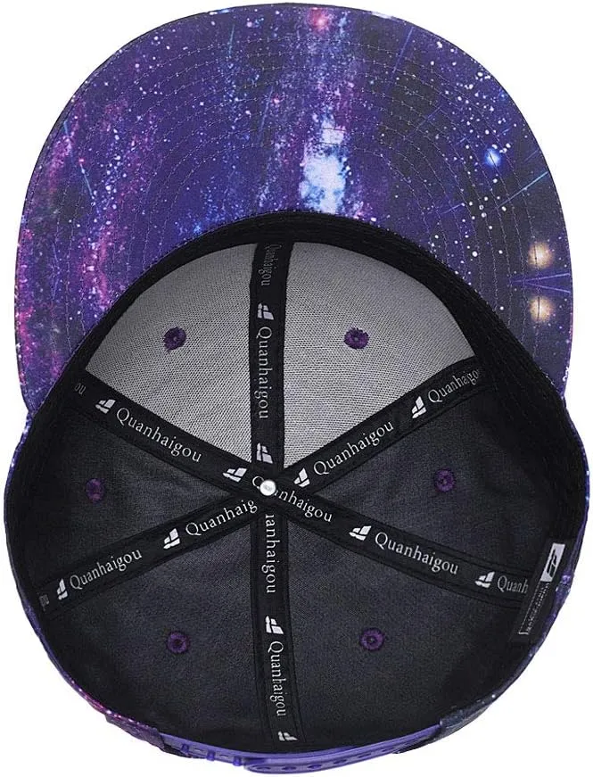 Quanhaigou Snapback Hat for Men Women,Hip Hop Style Colorful Flat Bill Hats Teens Adjustable Baseball Cap