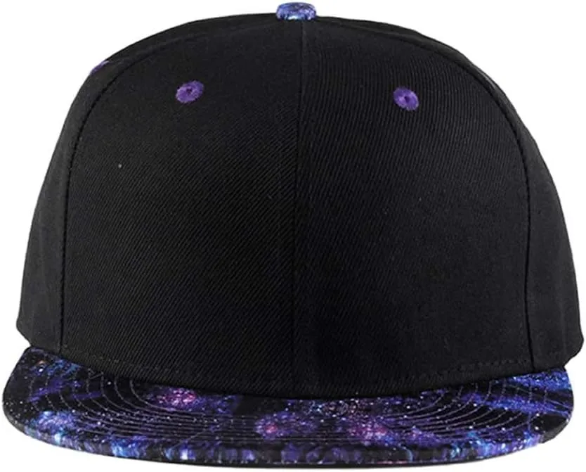 Quanhaigou Snapback Hat for Men Women,Hip Hop Style Colorful Flat Bill Hats Teens Adjustable Baseball Cap