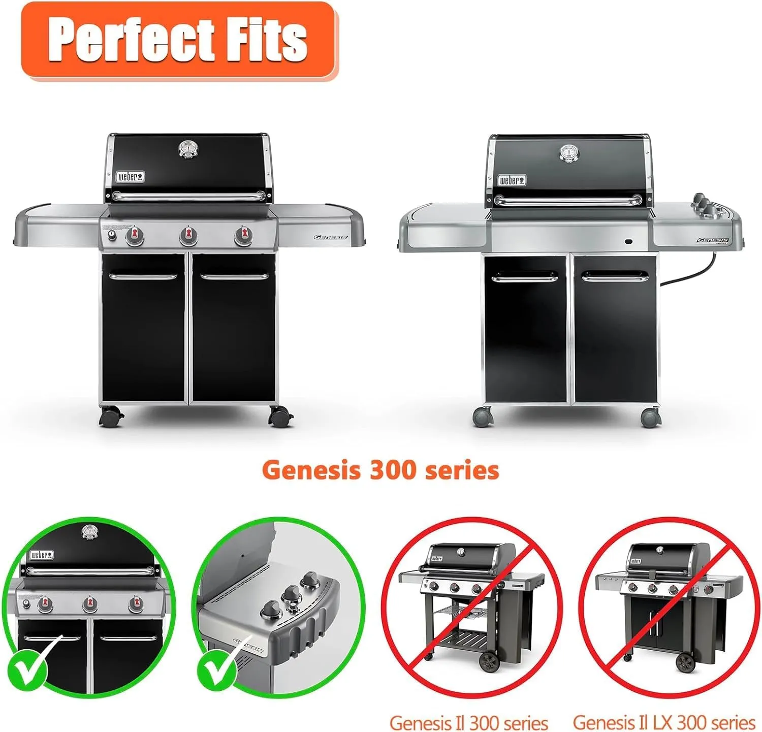 QuliMetal Stainless Steel Warming Rack for Weber Genesis 300 Series (2007-2016), Genesis E310, E320, E330, S310, S320, S330 – Replacement for Weber 65054, 81323, 62749