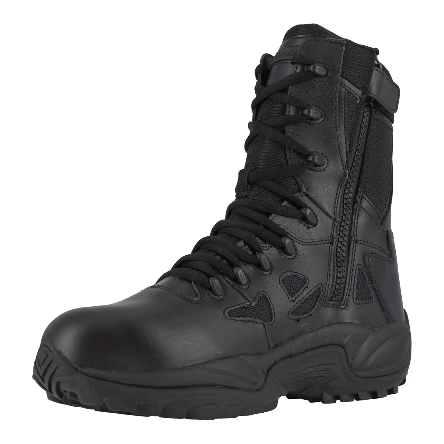 Reebok Work Men's Rb8874 Rapid Response Rb Composite Toe 8" Stealthtactical Boot with Side Zipper Black Military & Tactical, 8 W US