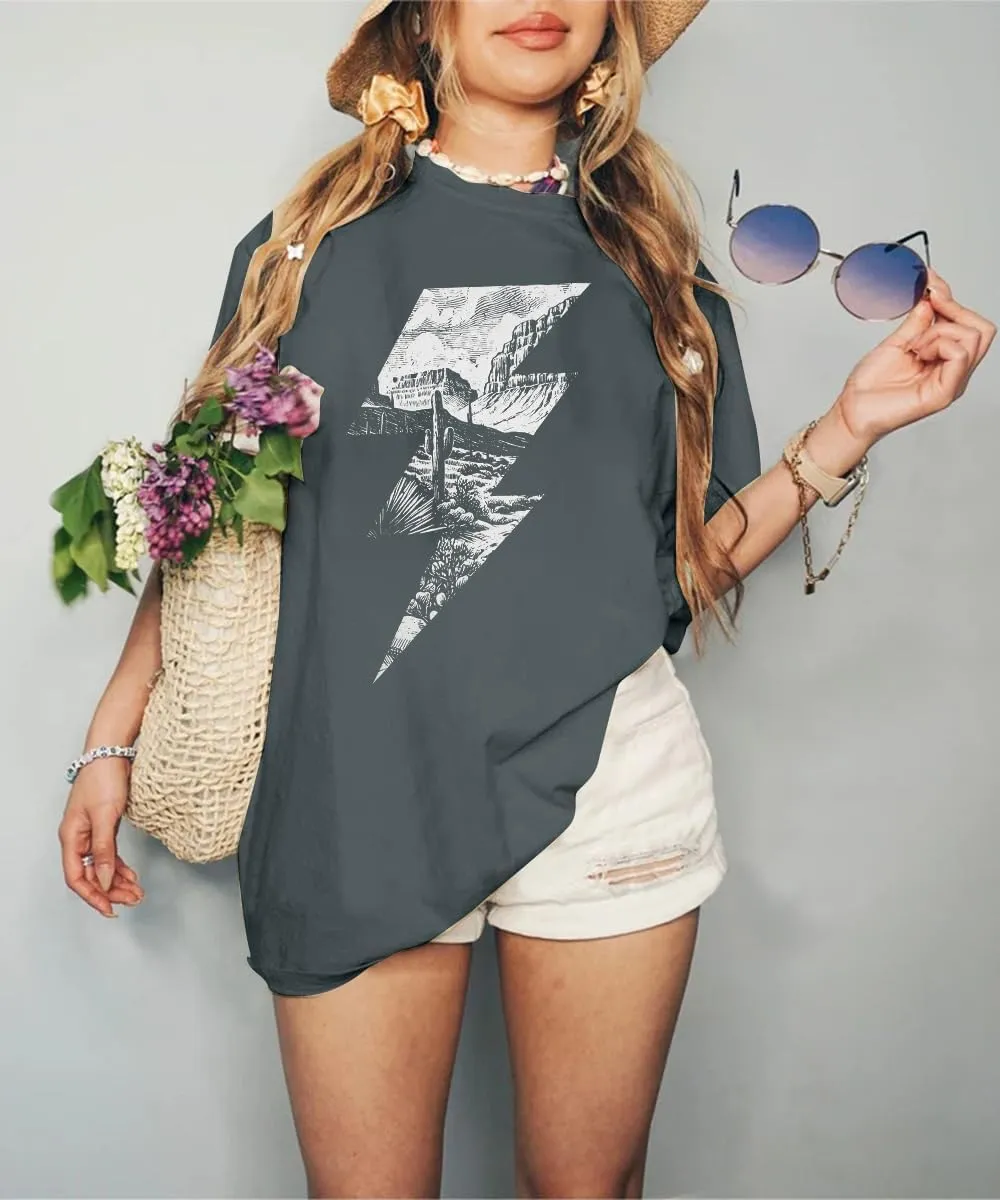 Retro Rodeo Shirt Women Vintage Cowgirl Shirt Oversized Cowboy Graphic Tees Country Concert Outfits Top
