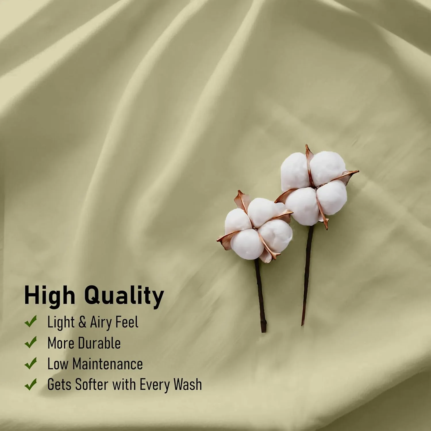 RUVANTI 100% Cotton Full Size Bed Sheets, 4 Pieces, Soft & Breathable Percale Weave Bedding, Deep Pocket 16", Hotel Standard, Crisp Cool Feel, Durable, Perfect Sheet Set Dyed, Sage Green