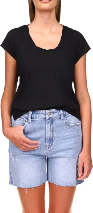 Sanctuary Womens Heathered Crewneck T-Shirt