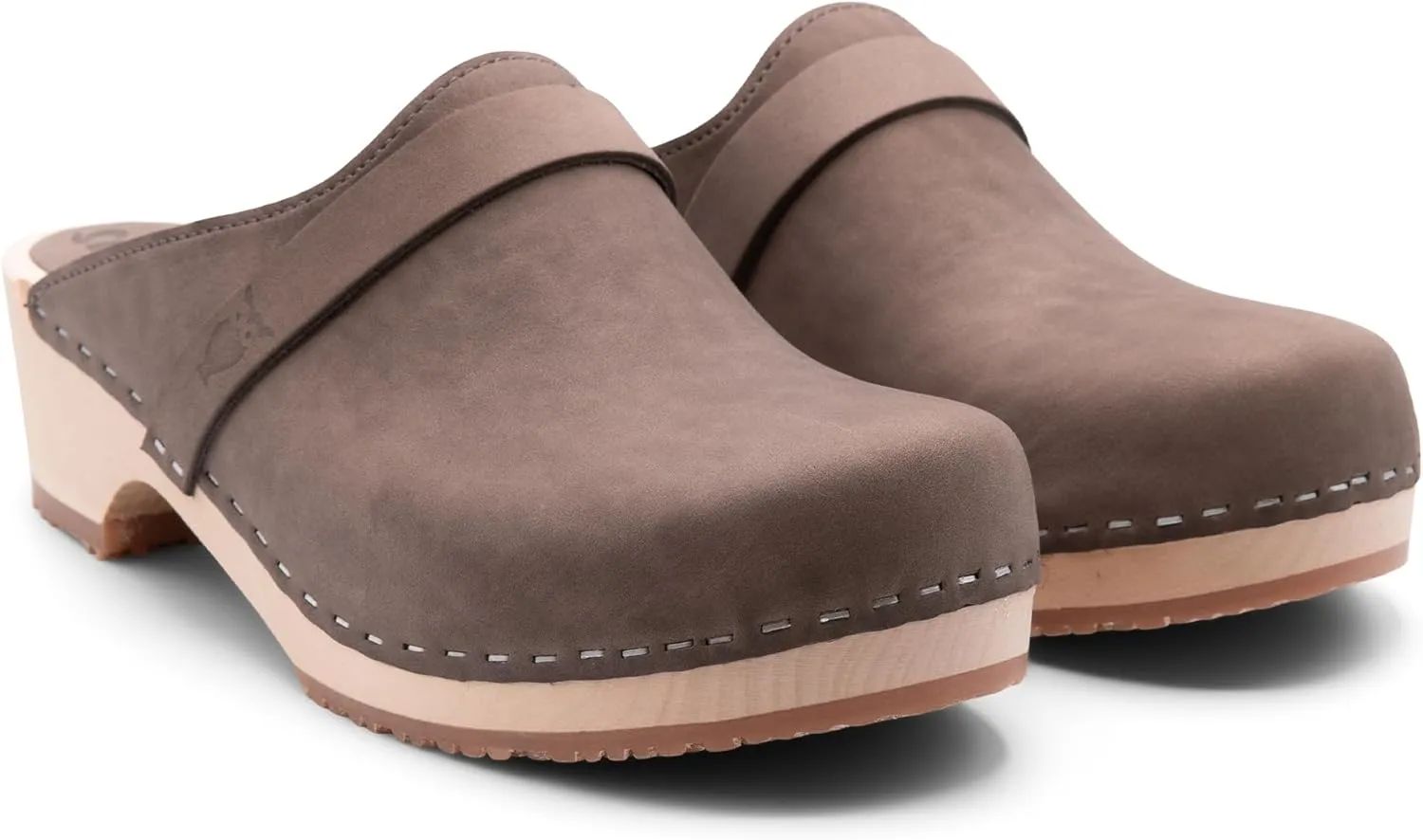 Sandgrens Handmade Swedish Wood Clogs for Men, Low Heel Mule | Malmö