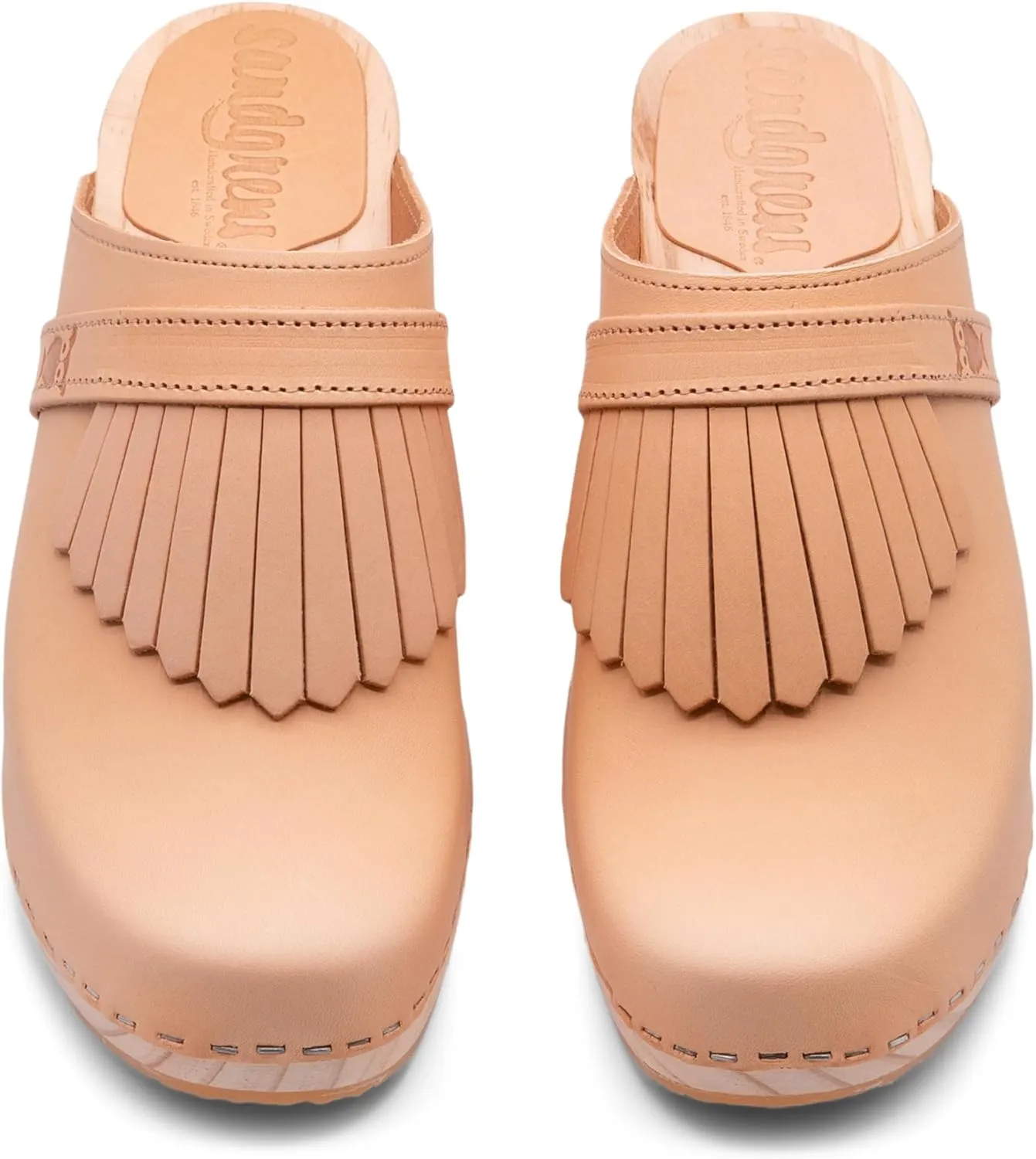 Sandgrens Handmade Swedish Wood Clogs for Women, High Rise Mule | Venice