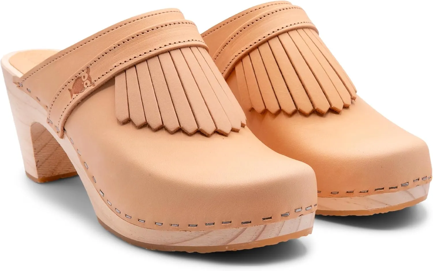 Sandgrens Handmade Swedish Wood Clogs for Women, High Rise Mule | Venice