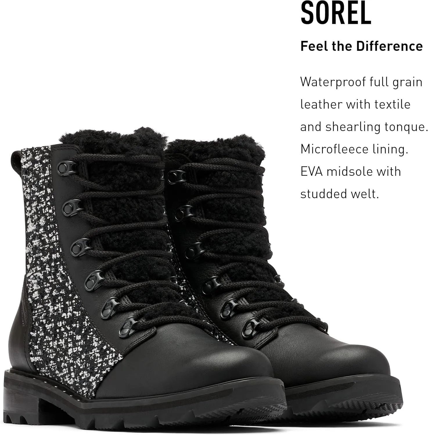 Sorel Women's Lennox Lace Cozy Rain Boot — Waterproof Suede Boots