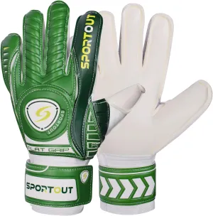 Sportout Goalkeeper Gloves with Finger Protect - Breathable Soccer Gloves, 4mm Latex, for Kids, Youth and Adult