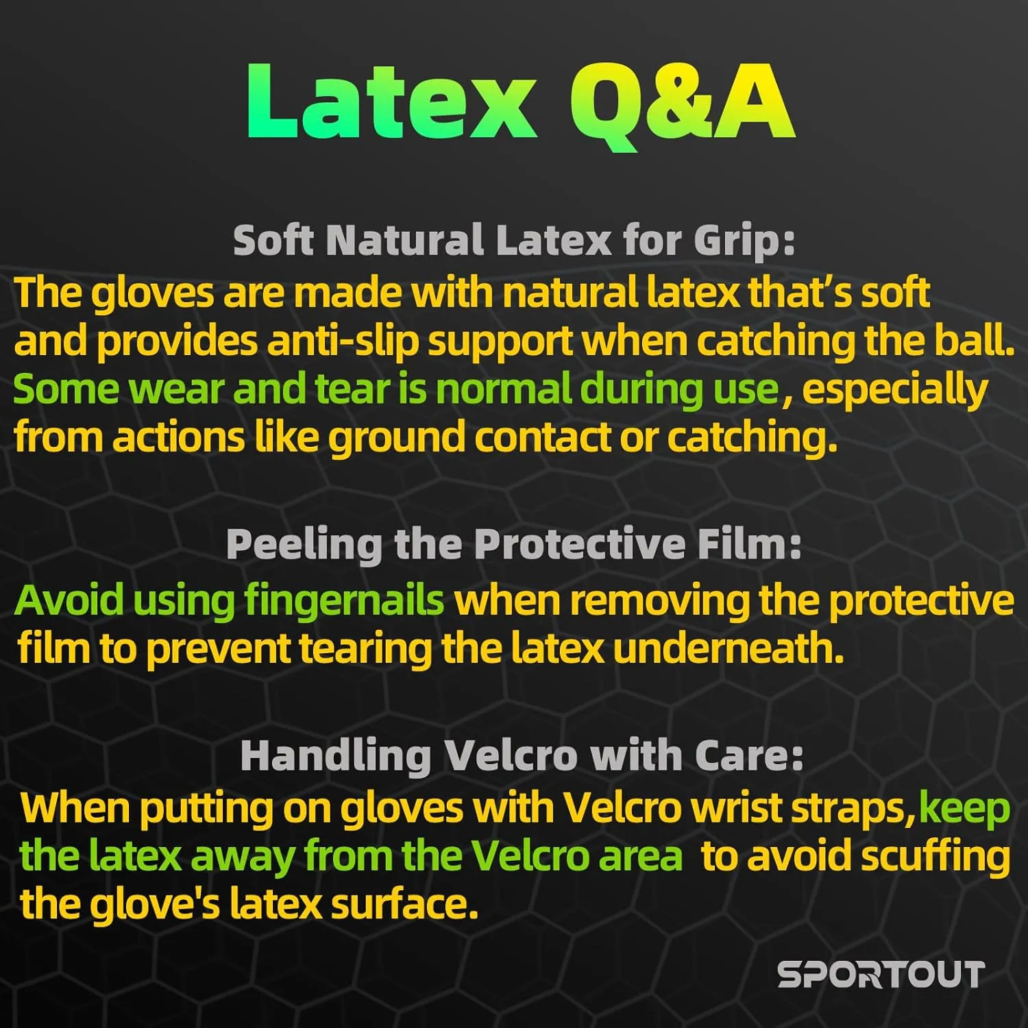 Sportout Goalkeeper Gloves with Finger Protect - Breathable Soccer Gloves, 4mm Latex, for Kids, Youth and Adult