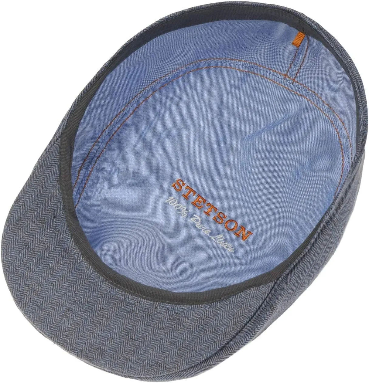 Stetson Herringbone Linen Flat Cap Men | Made in The EU