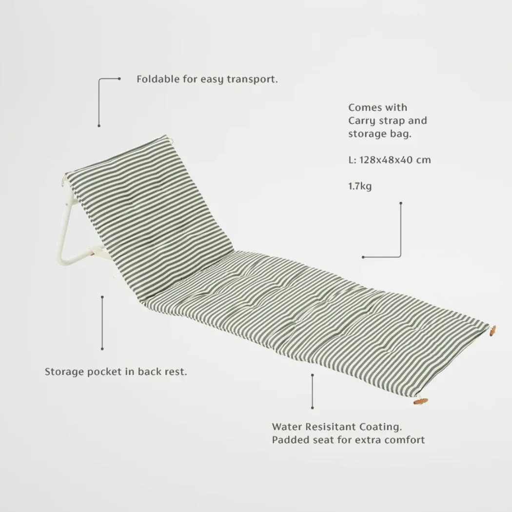 Sunnylife Reclining Beach Chair The Vacay Olive