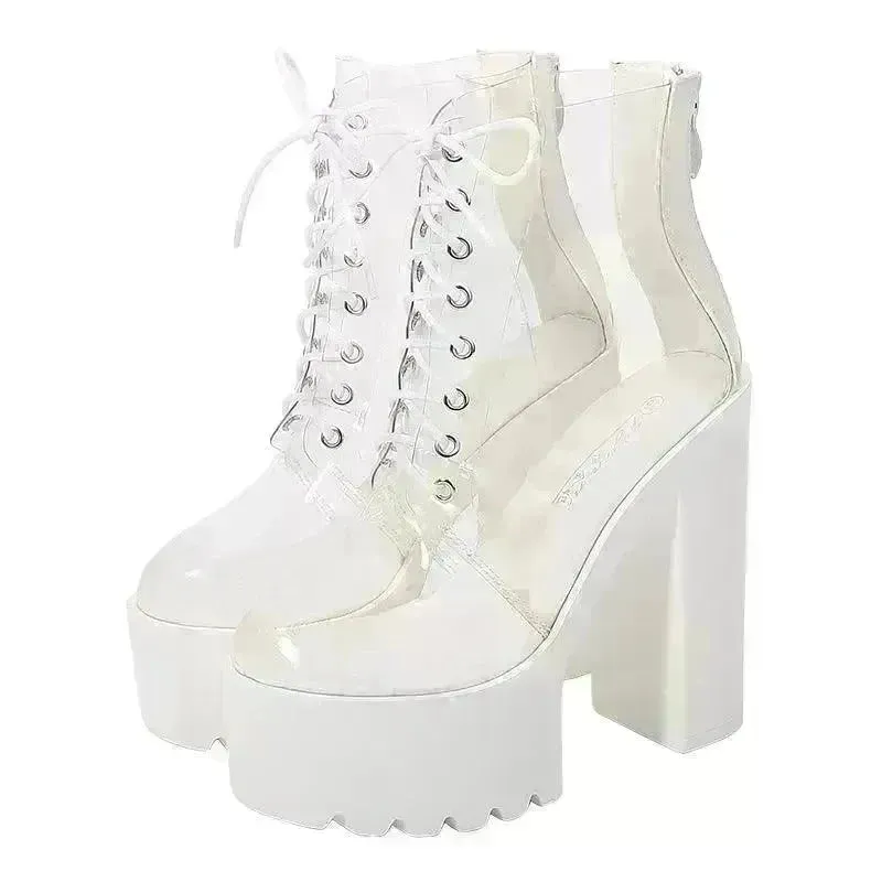 Super High Heel Platform Women's Shoes Waterproof boot