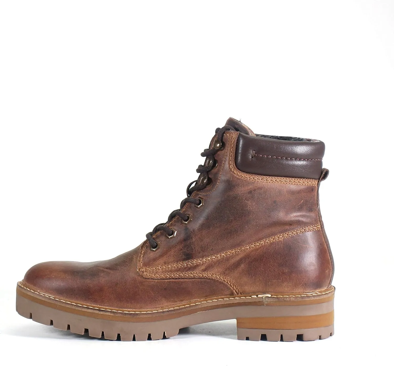 Testosterone Shoes Men's Hawk Eyes Genuine Leather Soft Toe Fashion Work Boot