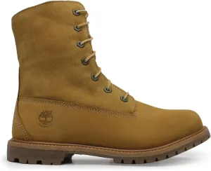 Timberland Women's Authentic Mid Warm Lined Waterproof Boot, Wheat-NEW 2024, 7 Medium