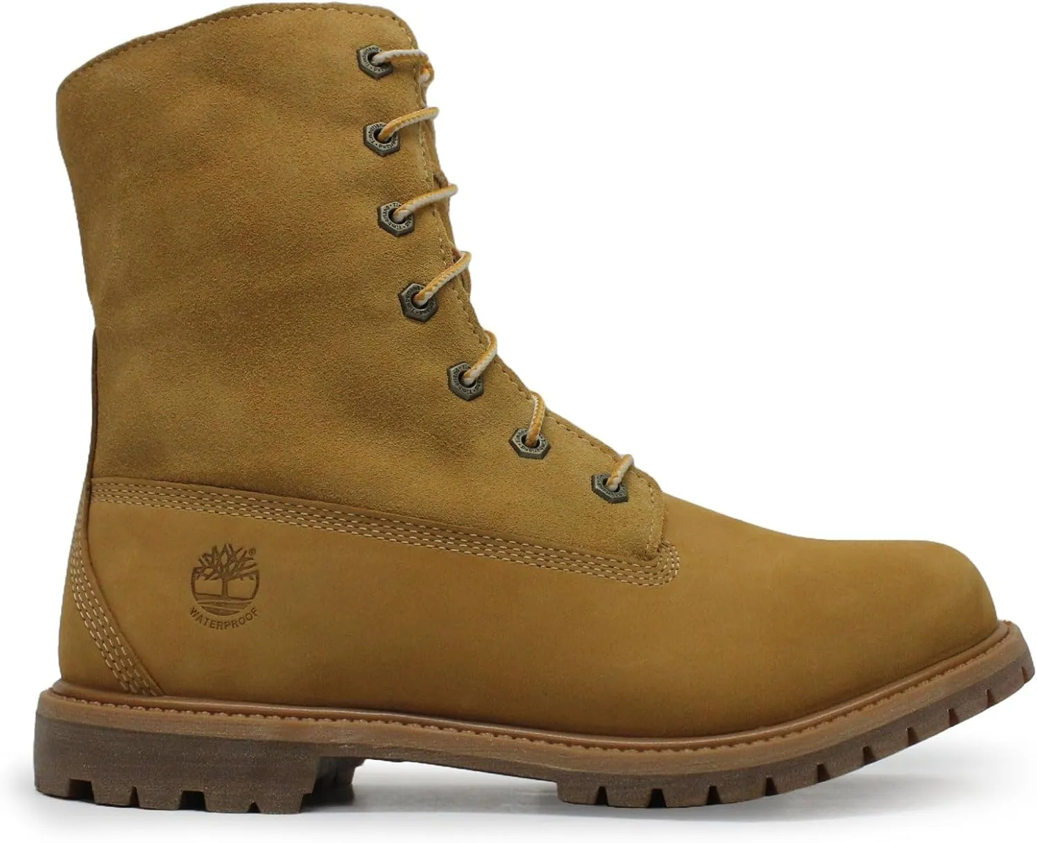 Timberland Women's Authentic Mid Warm Lined Waterproof Boot, Wheat-NEW 2024, 7 Medium