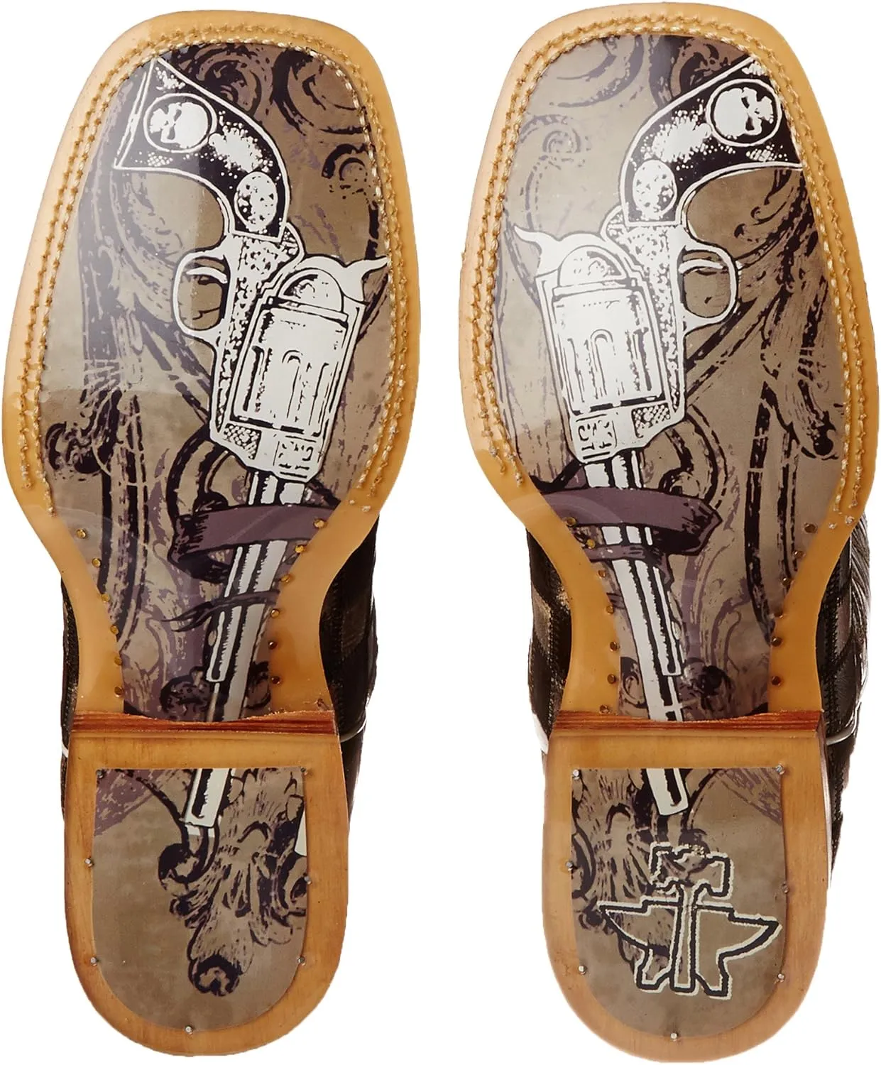 Tin Haul Shoes Men's Gun Metal Check Western Boot