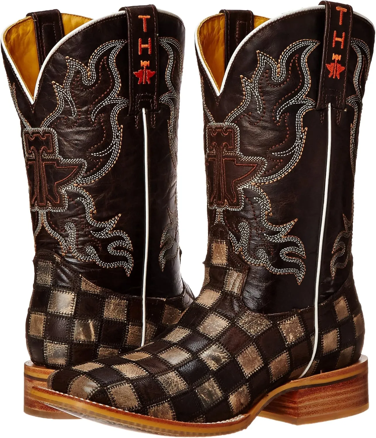 Tin Haul Shoes Men's Gun Metal Check Western Boot