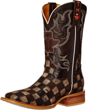 Tin Haul Shoes Men's Gun Metal Check Western Boot