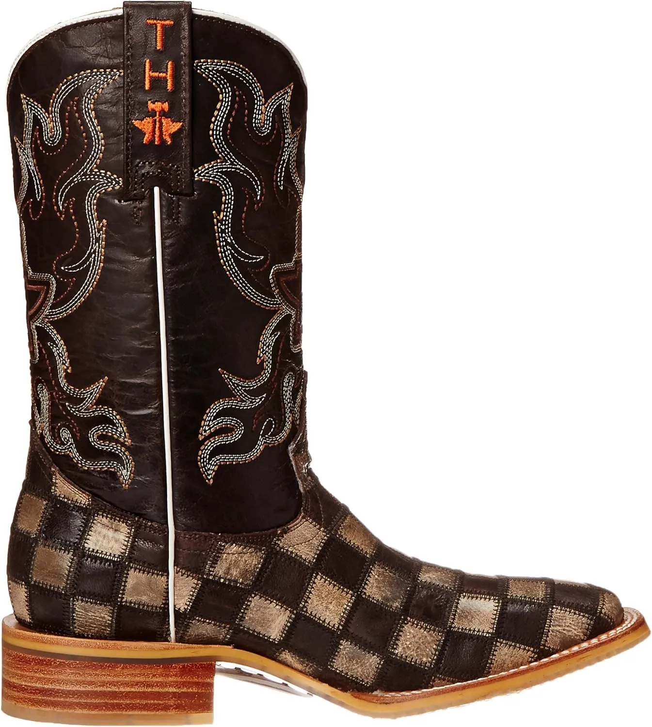 Tin Haul Shoes Men's Gun Metal Check Western Boot
