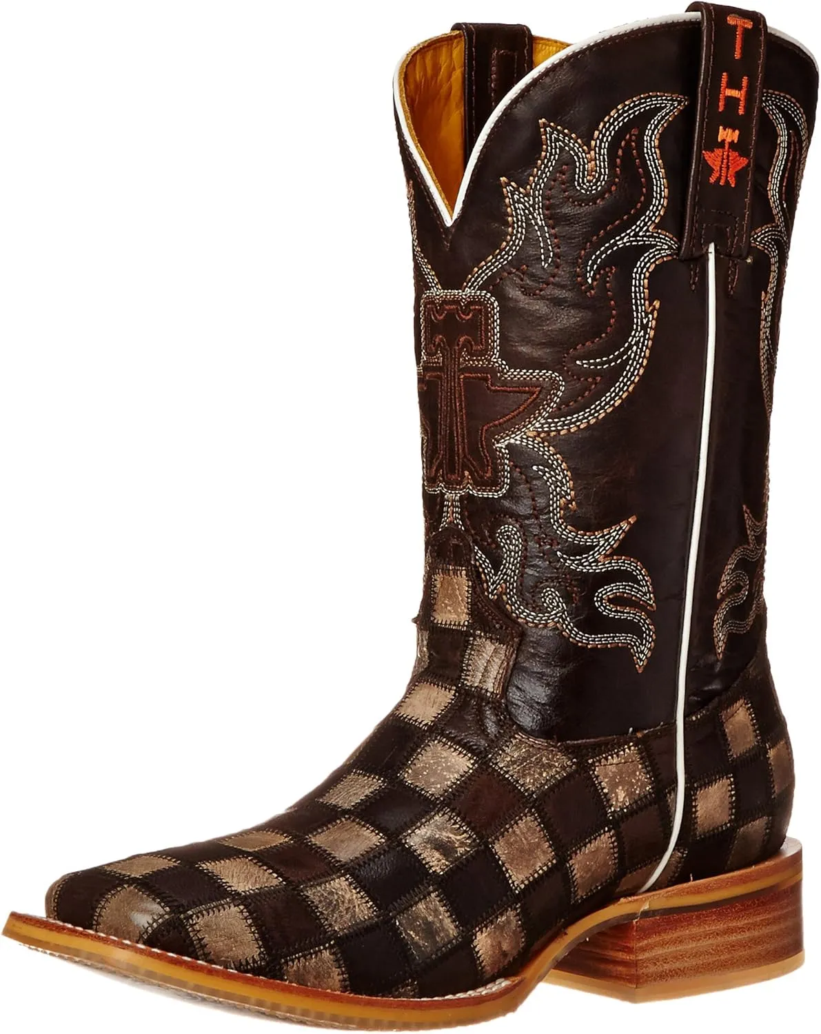Tin Haul Shoes Men's Gun Metal Check Western Boot
