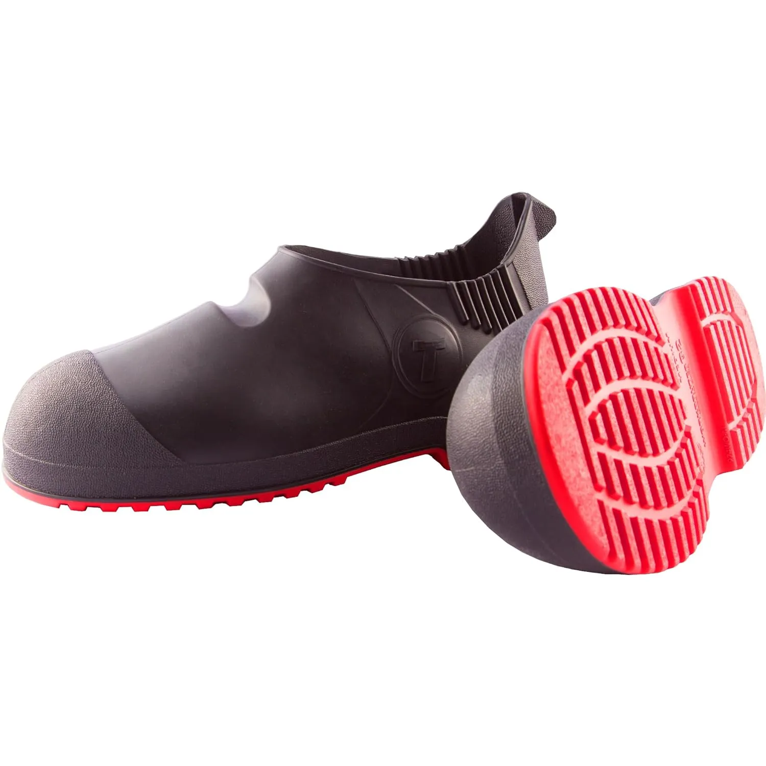 TINGLEY - 45811.XL Tingley Workbrutes G2 - PVC Overshoe - 5.5" Ht. - Black Upper - Red Sole - Cleated Outsole