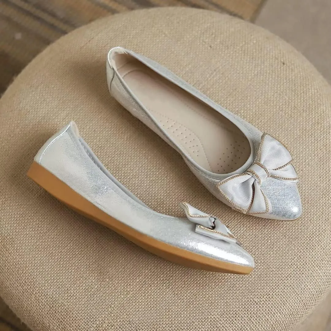 TN TANGNEST Womens Shiny Foldable Ballet Flats Wedding Rhinestone Slip On Flat Shoes