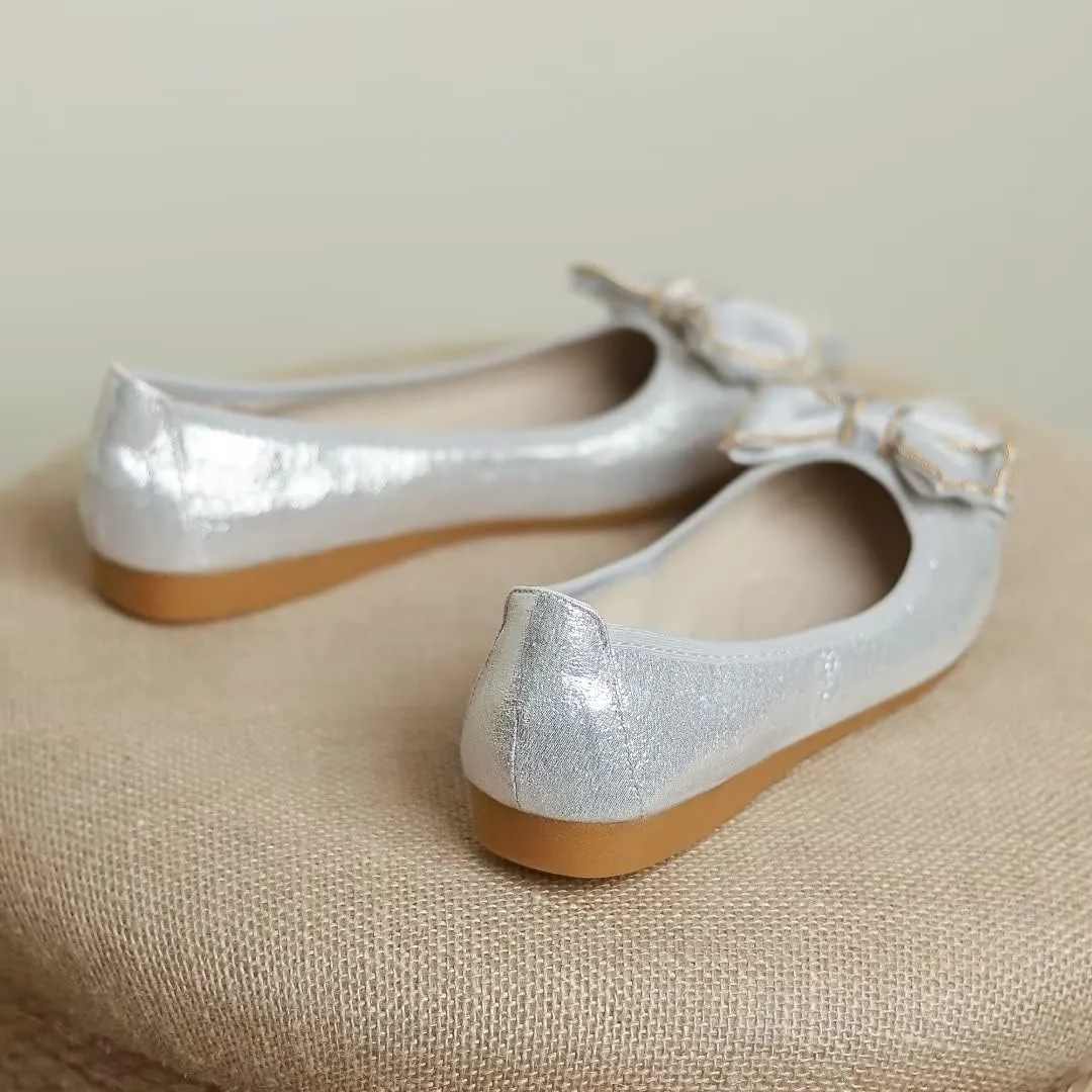 TN TANGNEST Womens Shiny Foldable Ballet Flats Wedding Rhinestone Slip On Flat Shoes