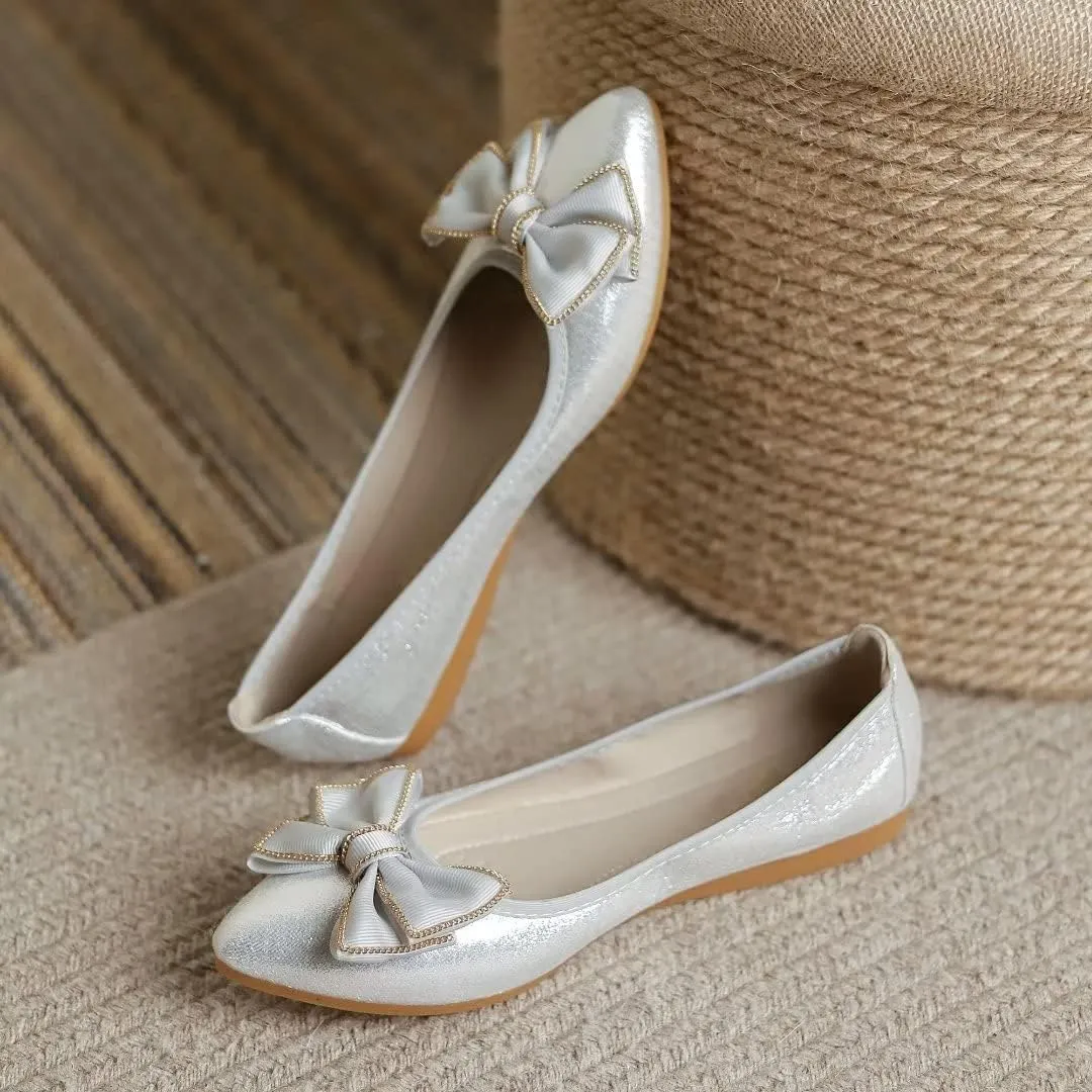 TN TANGNEST Womens Shiny Foldable Ballet Flats Wedding Rhinestone Slip On Flat Shoes