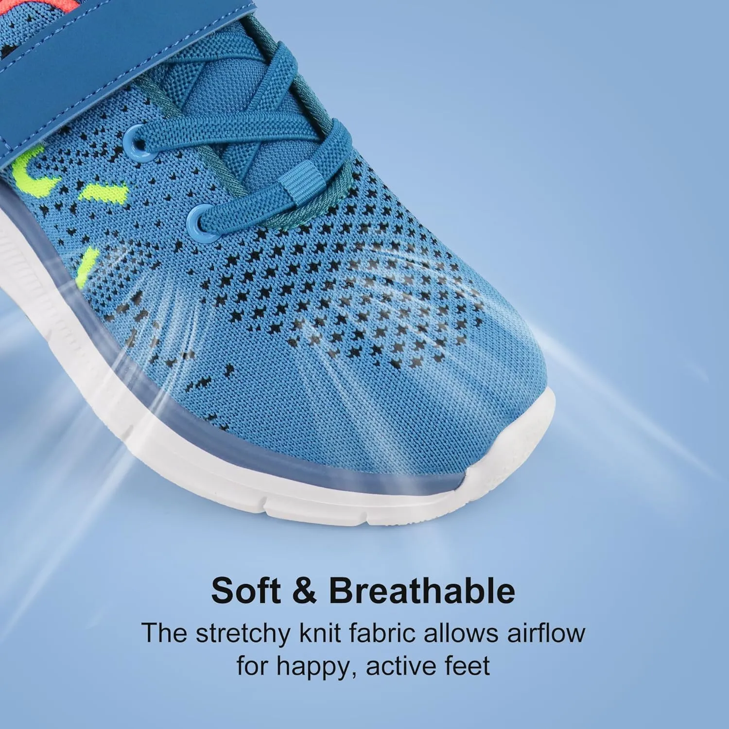Tobfis Boys Girls Kids Arch Support Strap Athletic Running Tennis School Shoes Breathable Walking Sneakers Better for Flat Feet (Toddler/Little/Big Kid)