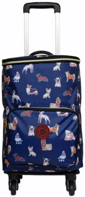 Utility Shopping Cart Aluminum Foil Tin Insulation Trolley Bag Handbag Shopping Bag Wheels Woman Elder Folding Shopping Cart Portable Grocery Cart to Save Space (Color : A)