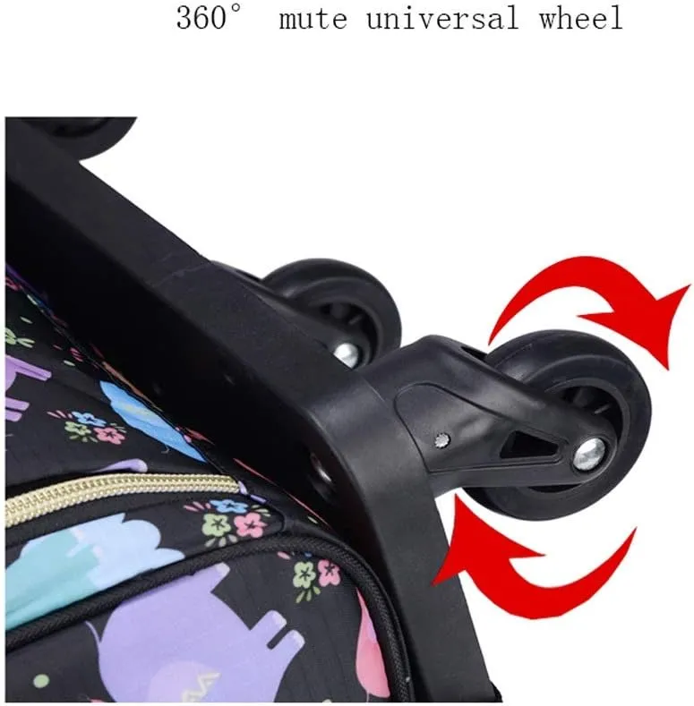 Utility Shopping Cart Aluminum Foil Tin Insulation Trolley Bag Handbag Shopping Bag Wheels Woman Elder Folding Shopping Cart Portable Grocery Cart to Save Space (Color : A)