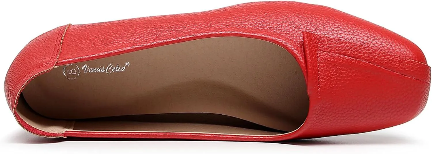 VenusCelia Women's Plain Dance Flat Shoe