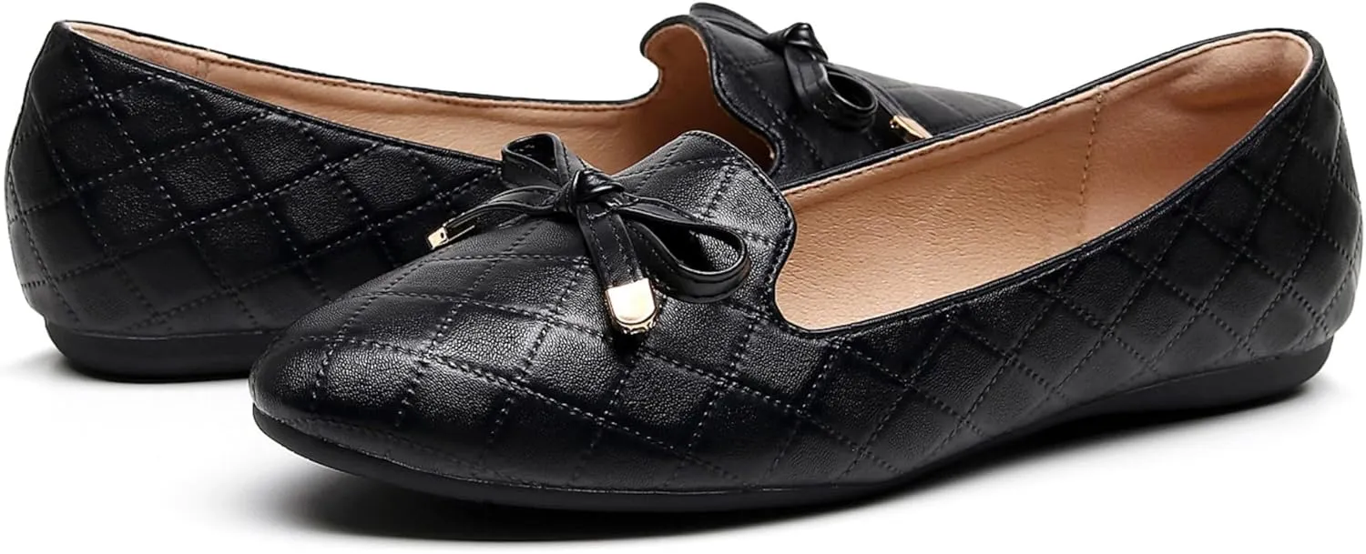 VenusCelia Women's Serenity Bow Flat Shoe