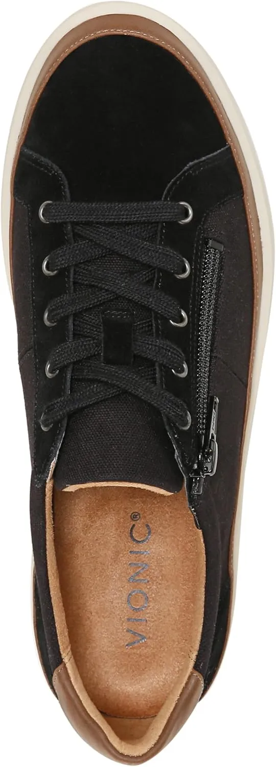 Vionic Women's Essence Mayra Suede Fashion Sneaker- Supportive Casual Shoes That Includes a Built-in Arch Support Orthotic Footbed That Corrects Pronation and Helps Heel Pain, Sizes 5-12