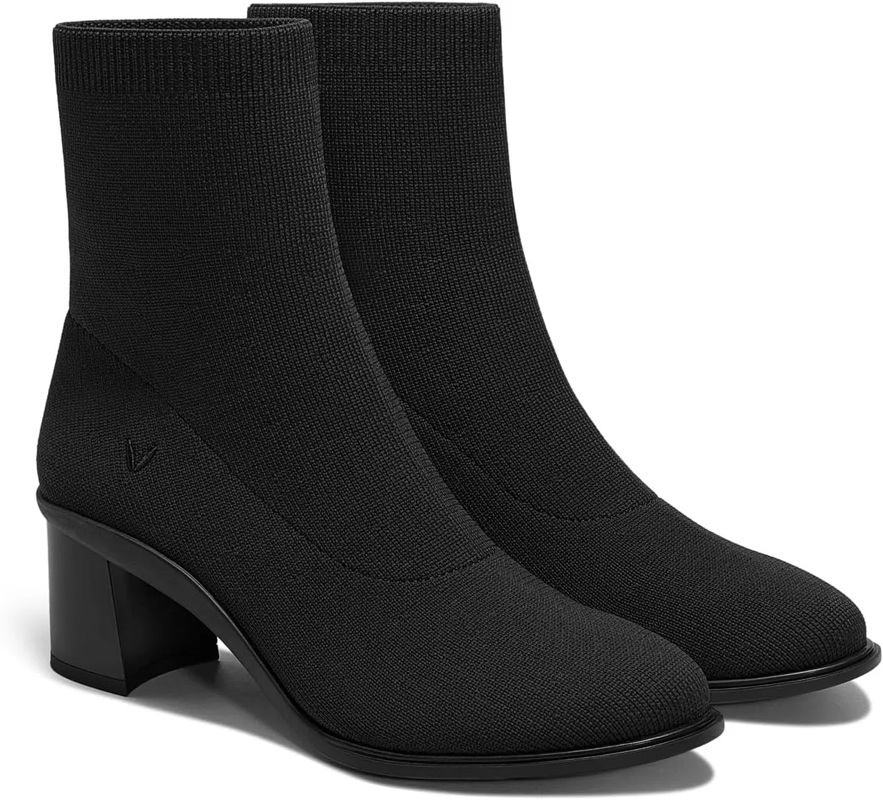 VIVAIA Amanda Women's Water-repellent Water-Repellent Stretchy UpperHeel Boot Round-Toe Booties 6.5cm/2.5" heel height Boots Extra Roomy Almond-Toe lady dress jeans Winter Fall Running Heel Boots