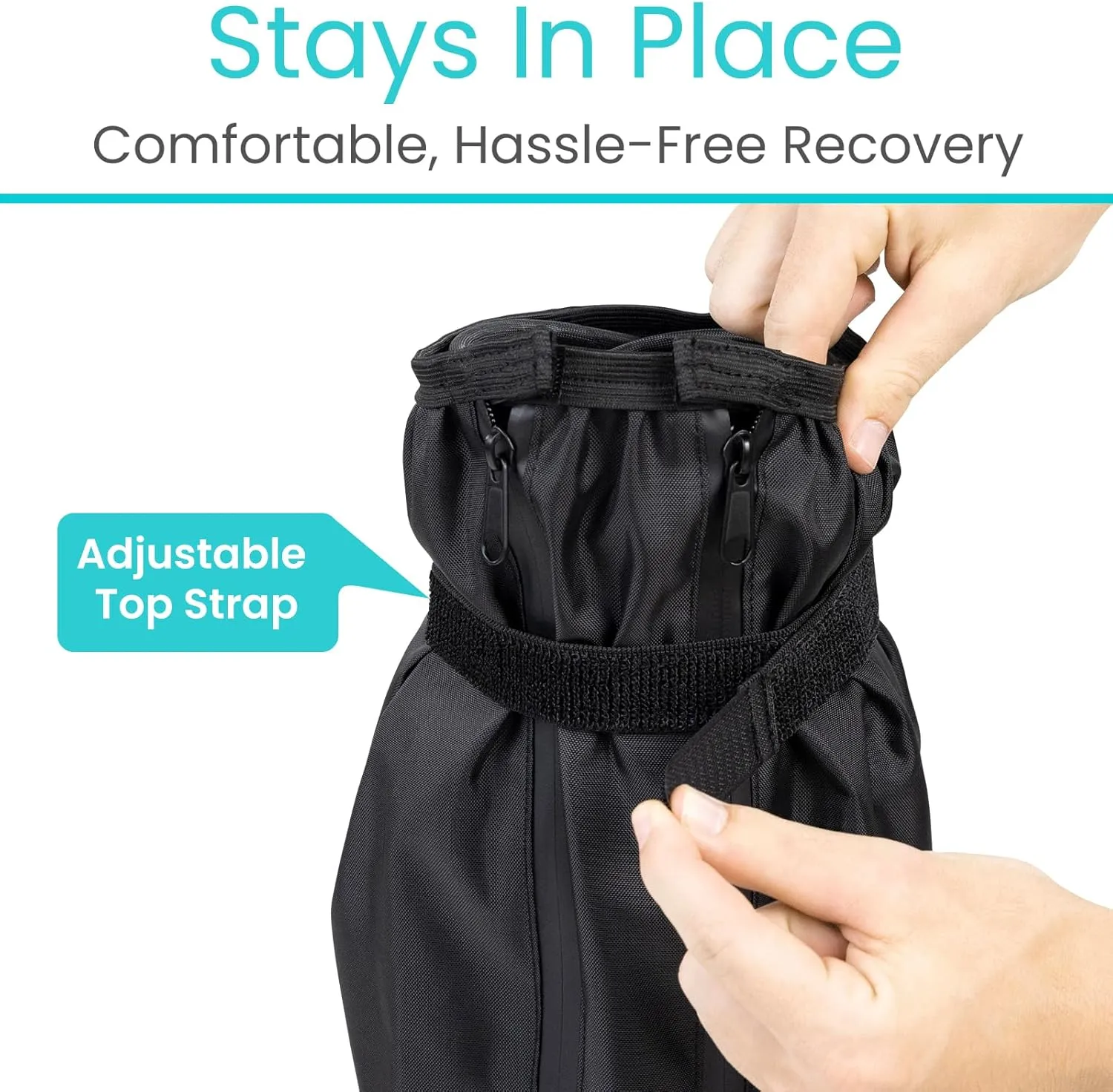 Vive Walking Boot Cover Waterproof - for Medical Orthopedic Brace & Cast, Fractured Foot Accessories - Prevents Moisture, for Outdoor, Rain, Snow Protection - Non-Slip, Adjustable