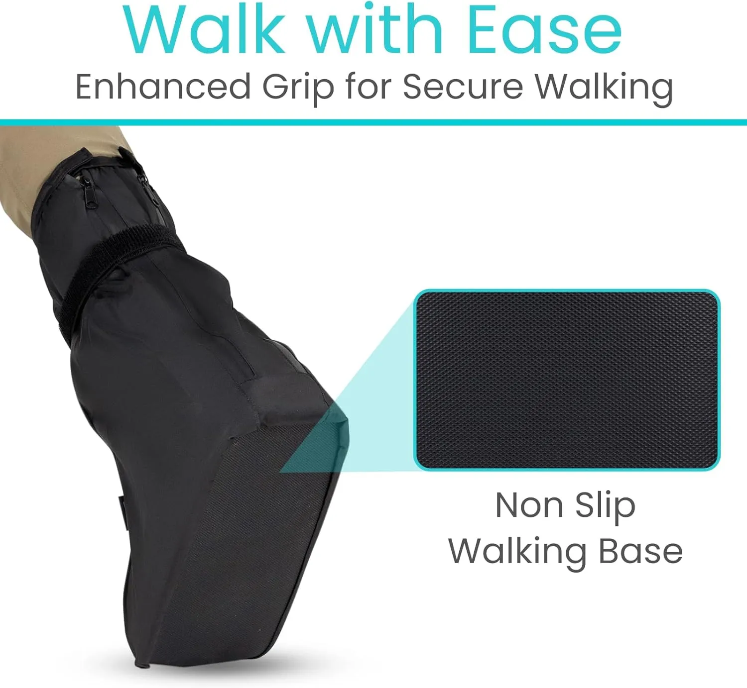 Vive Walking Boot Cover Waterproof - for Medical Orthopedic Brace & Cast, Fractured Foot Accessories - Prevents Moisture, for Outdoor, Rain, Snow Protection - Non-Slip, Adjustable
