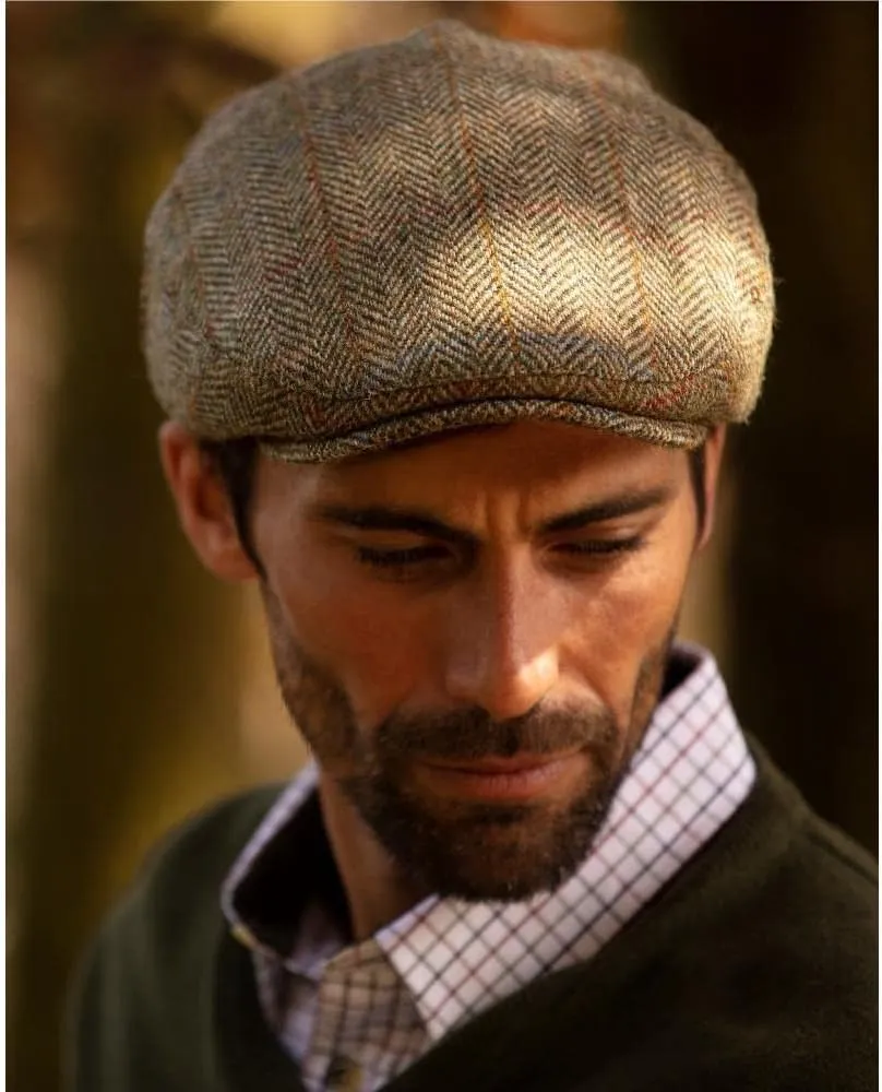 Walker and Hawkes - Harris Tweed Edward Flat Cap w/Foldable Ear Flaps