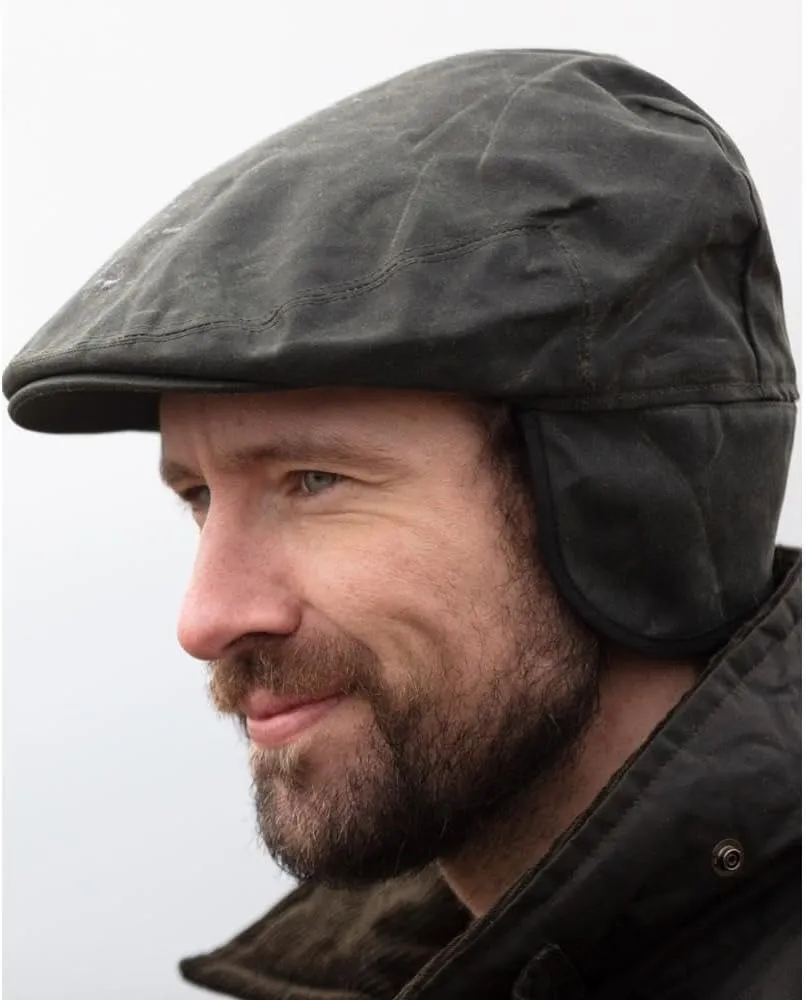 Walker and Hawkes - Wax Edmond Flat Cap w/Foldable Ear Flaps