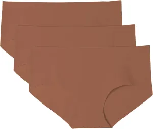 WANDER Womens Seamless Underwear 3-Pack Pure Invisible Breathable Brief Ladies Stretch Hipster Panties