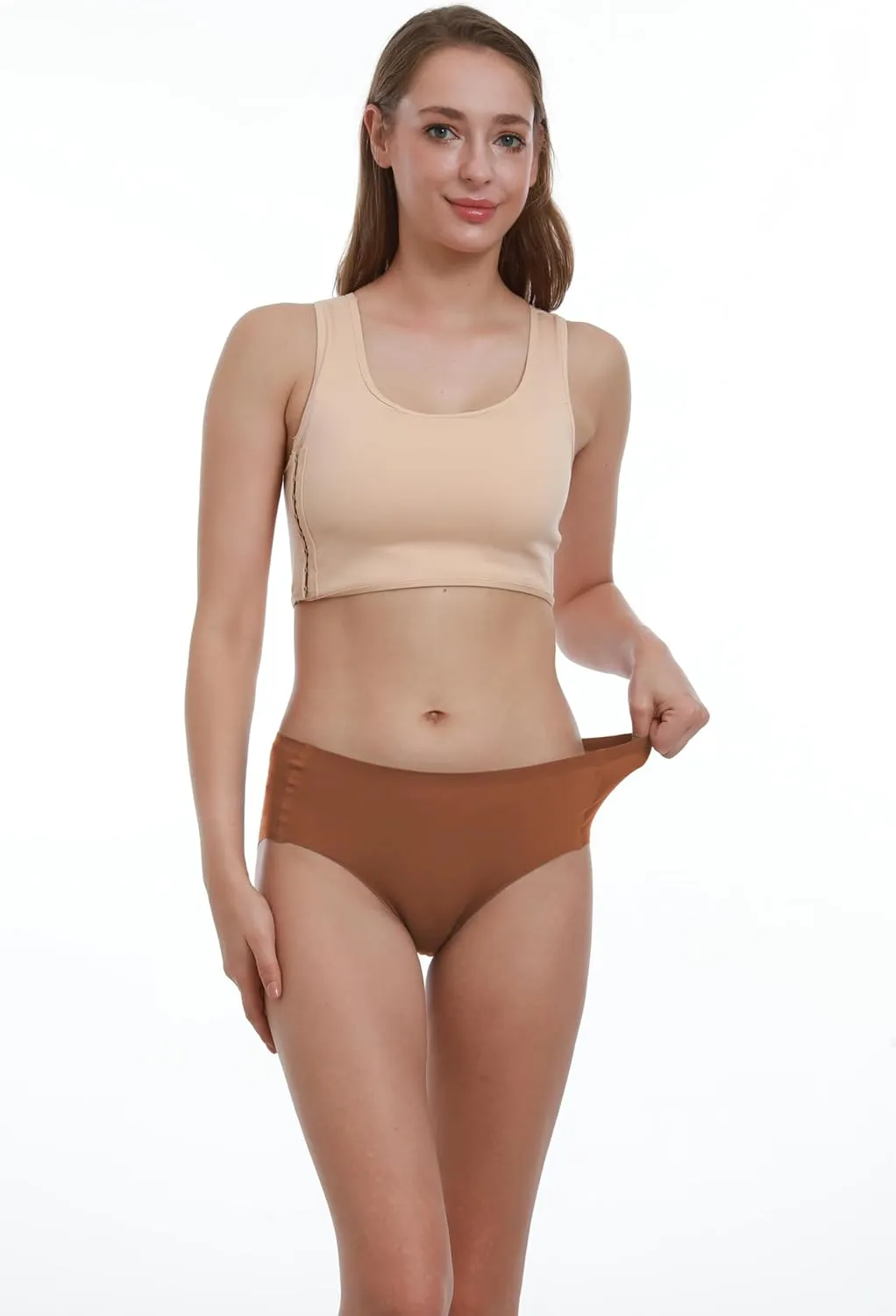 WANDER Womens Seamless Underwear 3-Pack Pure Invisible Breathable Brief Ladies Stretch Hipster Panties